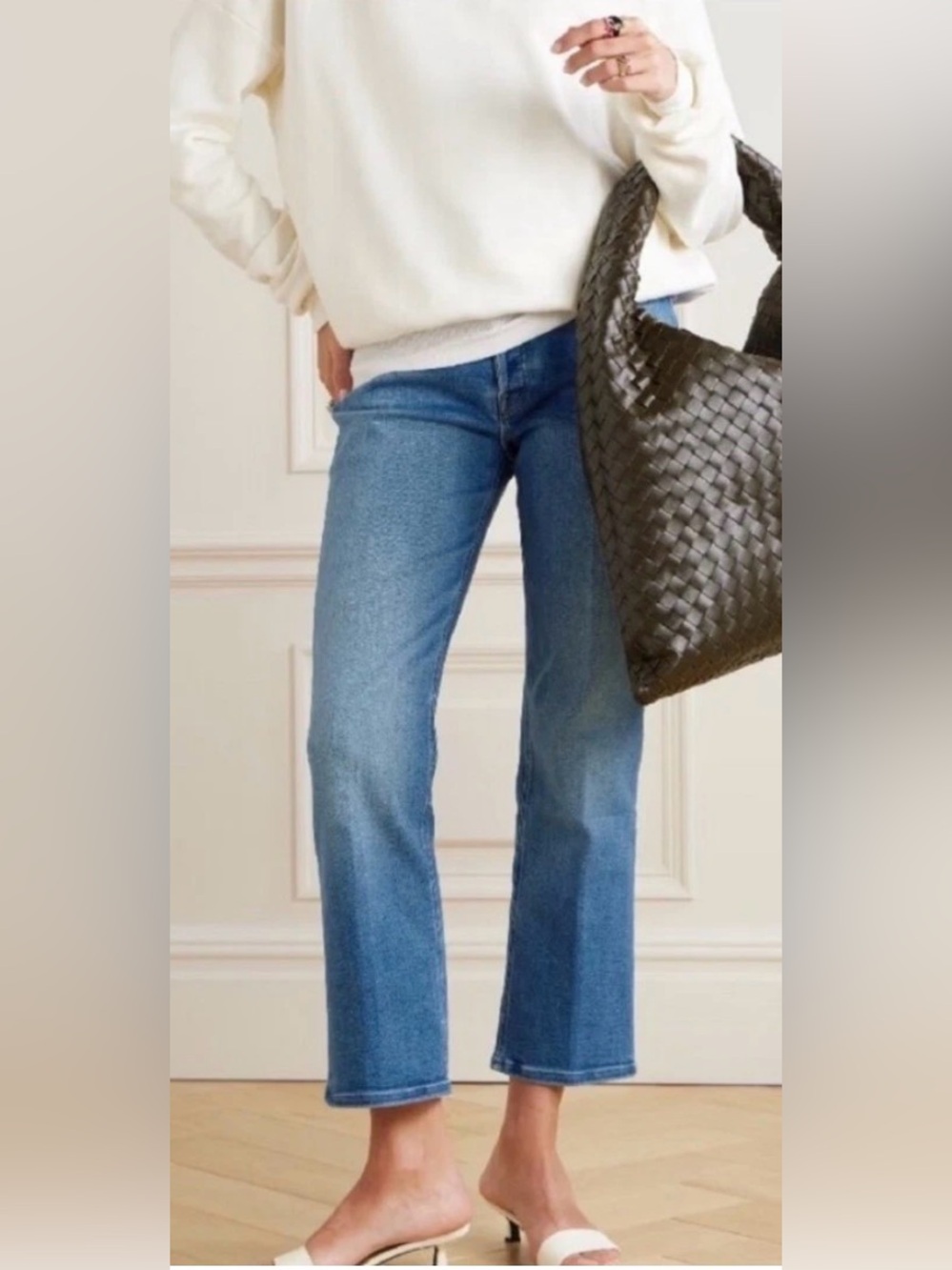 MOTHER JEANS The Tripper Ankle Sz 27 Work Hard Play Hard Wash Button Fly $258